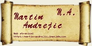 Martin Andrejić vizit kartica